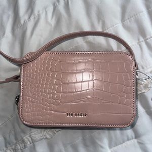 NWT Ted Baker Stina Camera Bag Croc Effect in Pink
